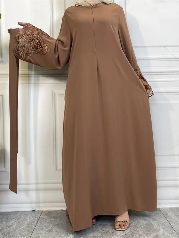 🔥BEST SELLER｜Front Zipper Nursing Abaya Dress✨ 🌺Breathable Nida Fabric｜5 Colors & Sizes｜Lace Cuffs & Adjustable Tie 💫Modest Muslim Fashion｜Perfect for Pregnancy & Breastfeeding #MaternityFashion #NursingDress #ModestOutfit #MuslimahStyle #6659 7