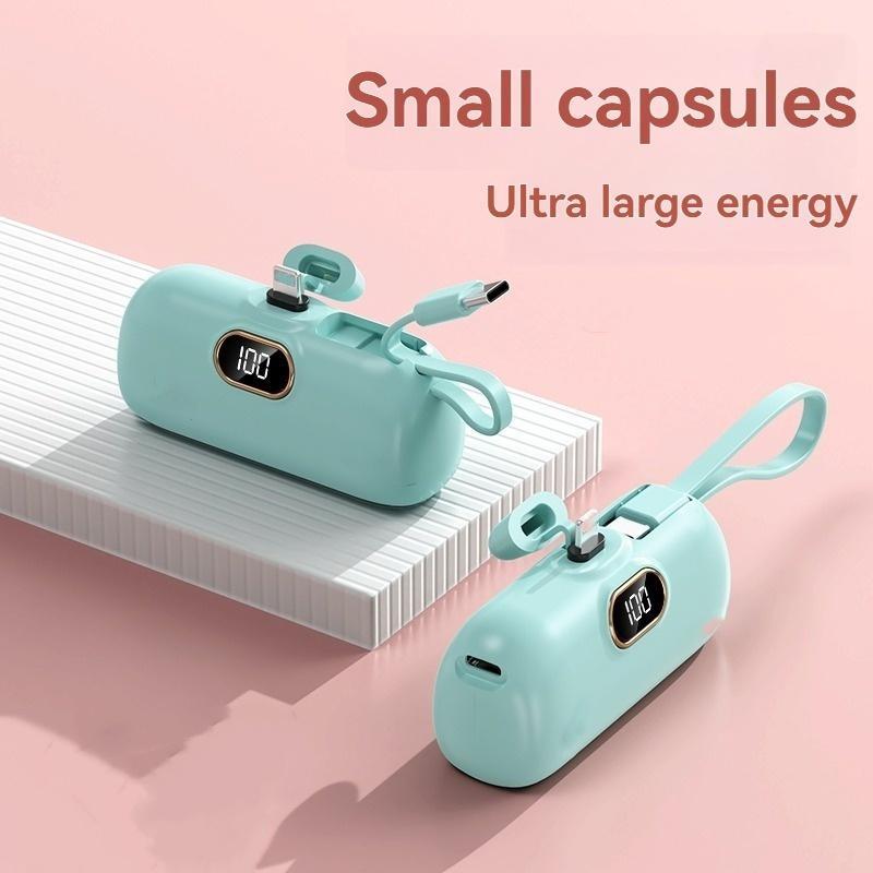 Product Introduction of Portable Power Bank, 1pc 5000mAh Mobile Power Bank, USB Rechargeable Hand Warmer, Small Portable Charger for iPhone 15/15 Plus/15 Pro/15 Pro Max, AirPods 4