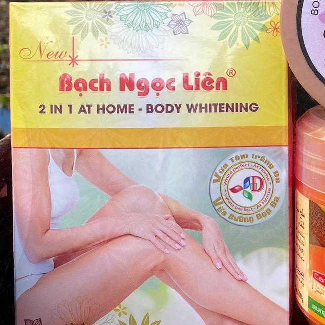 Tắm trắng Bạch Ngọc Liên 2 in 1 Body whitening ( dành cho da đen chai lì) tắm dc 2l mỗi lần tắm cách 3tuan hoặc 1thang