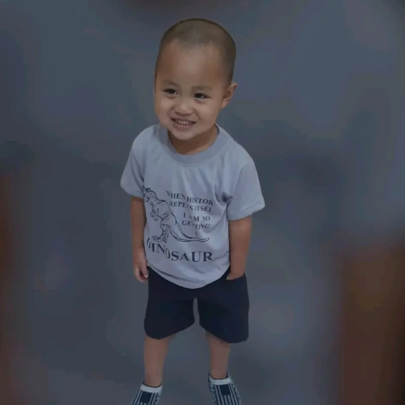 stelan anak kaos dino saurus Lengan pendek Fashion Motif 1