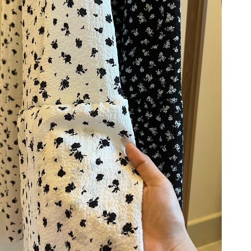 Chân váy hoa nhí dáng dài lưng chun , chân váy maxi nữ phong cách bánh bèo nữ tính- CV058 Women Khuy 5