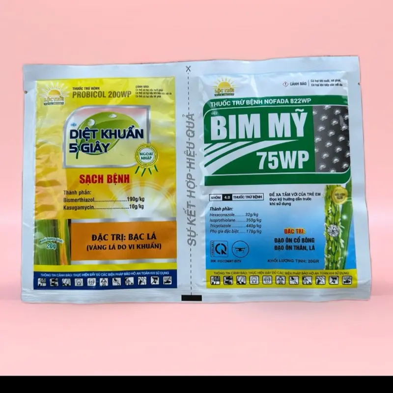Combo 5 Cặp Gói BIM Mỹ Diệt Khuẩn 5 Giây 20gr Đạo Ôn Cổ Bông, Thân, Lá, Vi Khuẩn Bạc Lá Vàng Lá 4