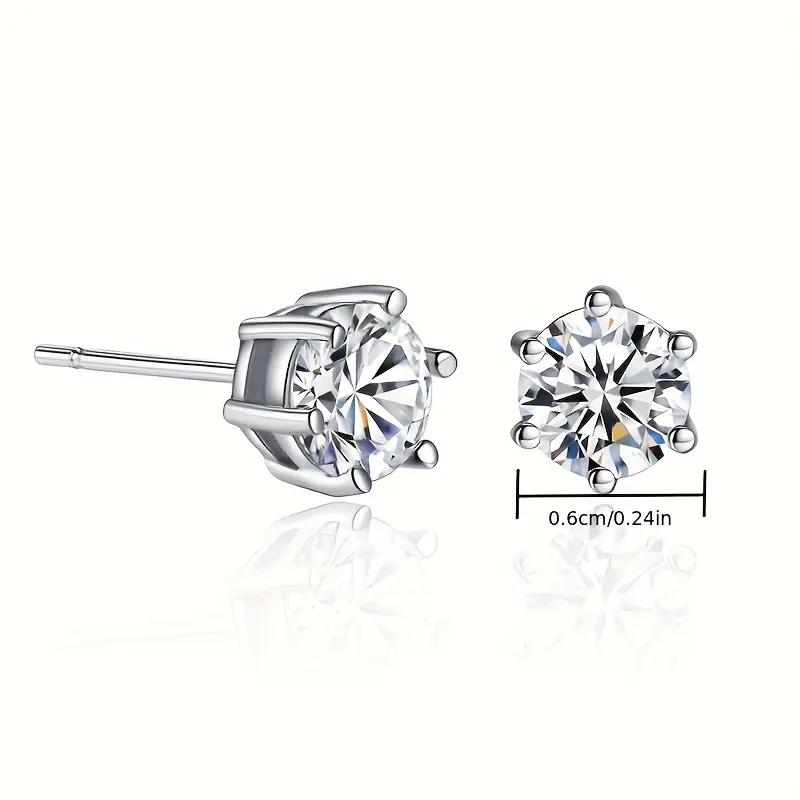 3-Piece 925 Silver Moissanite Jewelry Set, Wedding Party Daily Wear Surprise Gift for Christmas Mother's Day 6