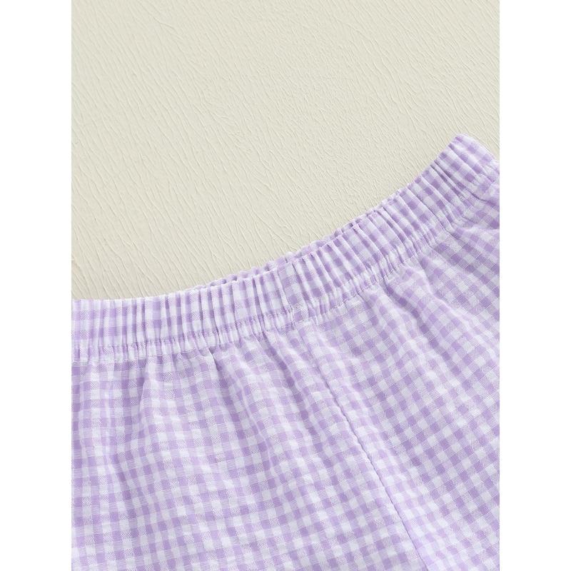 Kids Girls Boys Jogger Pants Loose Plaid Print Elastic Waist Trousers Casual Bottoms for Toddler Newborn Infant 8