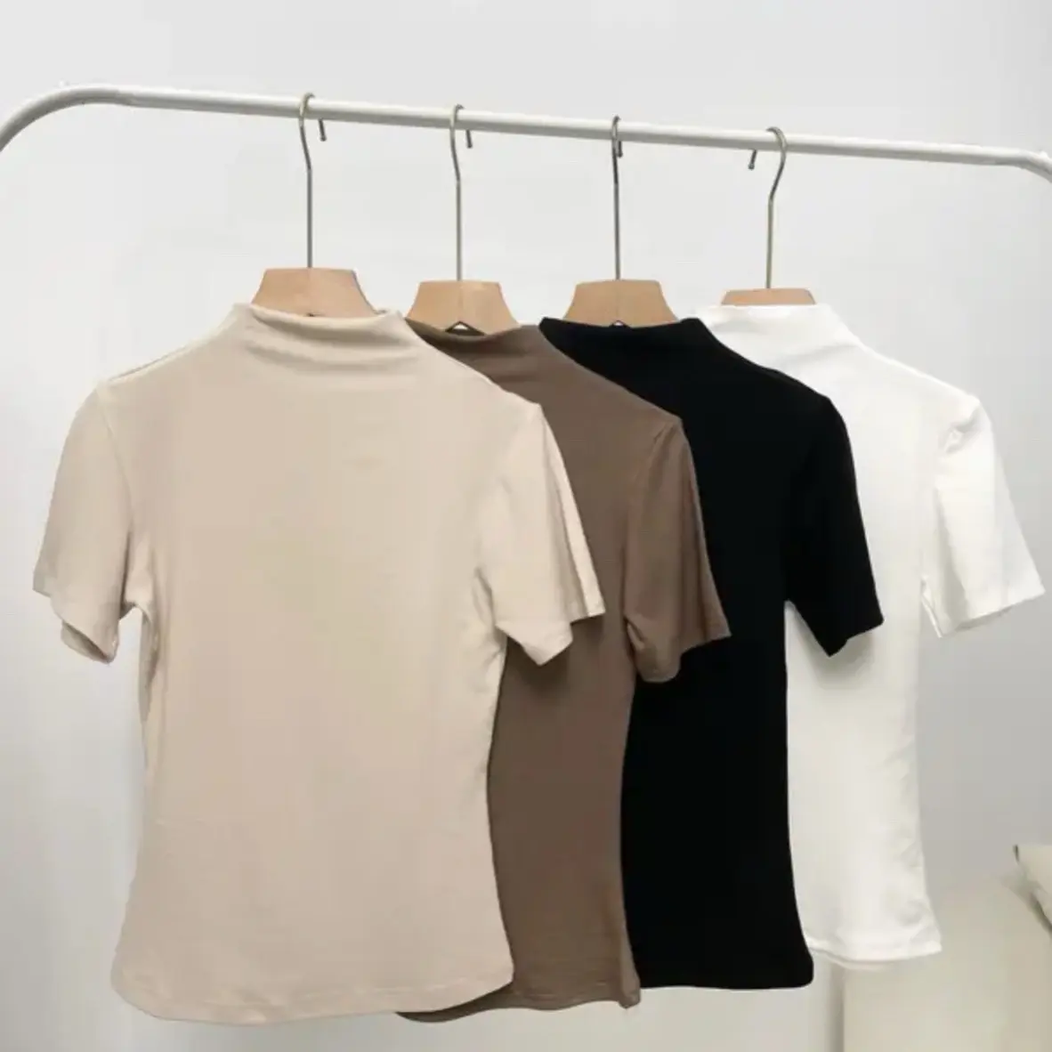 Áo thun zip cổ 3p 4 màu #228 [ AN TÂY STORE68]kho3 Nữ Top Women Cotton