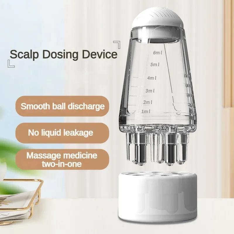 Scalp Applicator Comb, 1 Count Mini Portable Head Essential Oil Roller Ball Massage Comb, Hair Fixing Liquid Guide Comb 2