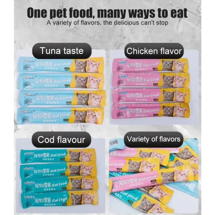 Snack Kucing Liebao Strip Creamy 15 gram per 50 pcs Nutrisi Lengkap Penggemukan 4