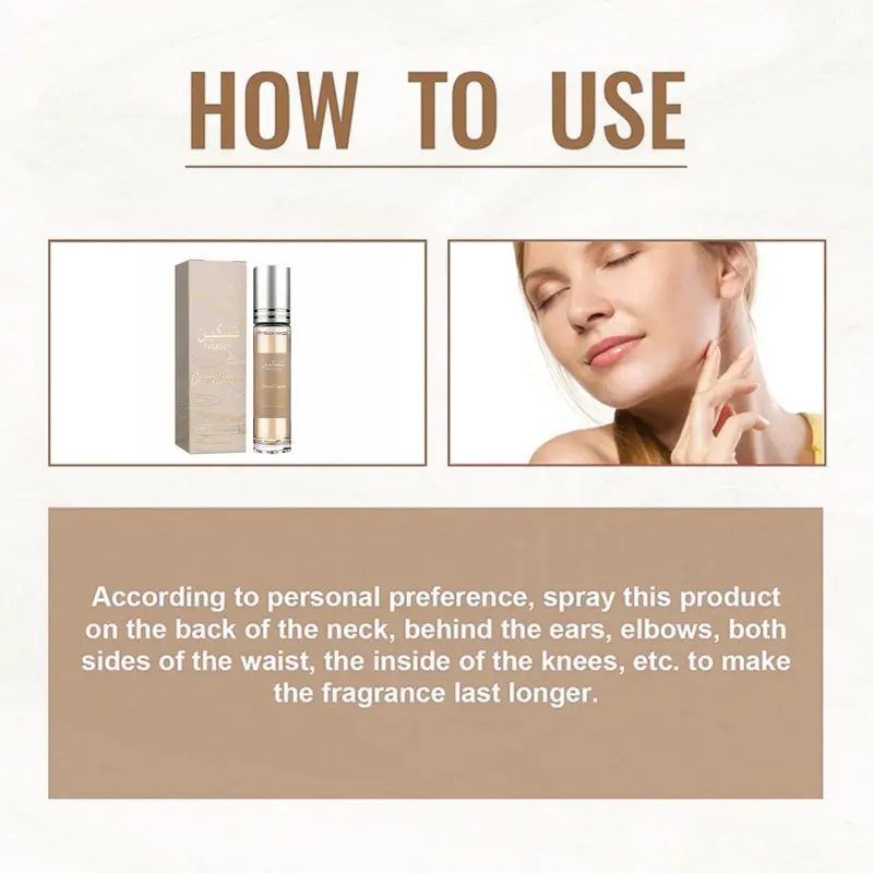 Women's Elegant Caramelized Roll-on Perfume, Natural Long Lasting Perfume, For Dating Party Outdoor Entertainment 5