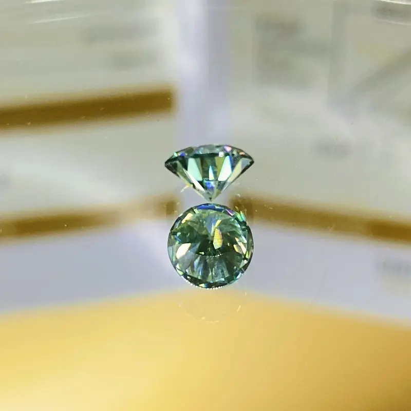 Bông tai moiss anite bạc Xi Bạch kim, Xi Zàng Trắng Nụ Mo.iss,anite 6li đến 8li1 Màu xanh 58 Giác Có Giấy Kiểm Định GRA, Chuôi Vặn, Dành Cho Cả Nam và Nữ, rất Thanh Lịch và Đeo Hàng Ngày Luôn Sáng Đẹp 7