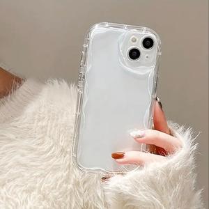 Funda para celular transparente y creativa, protector decorativo anticaídas, accesorios para celular compatibles con la serie iPhone