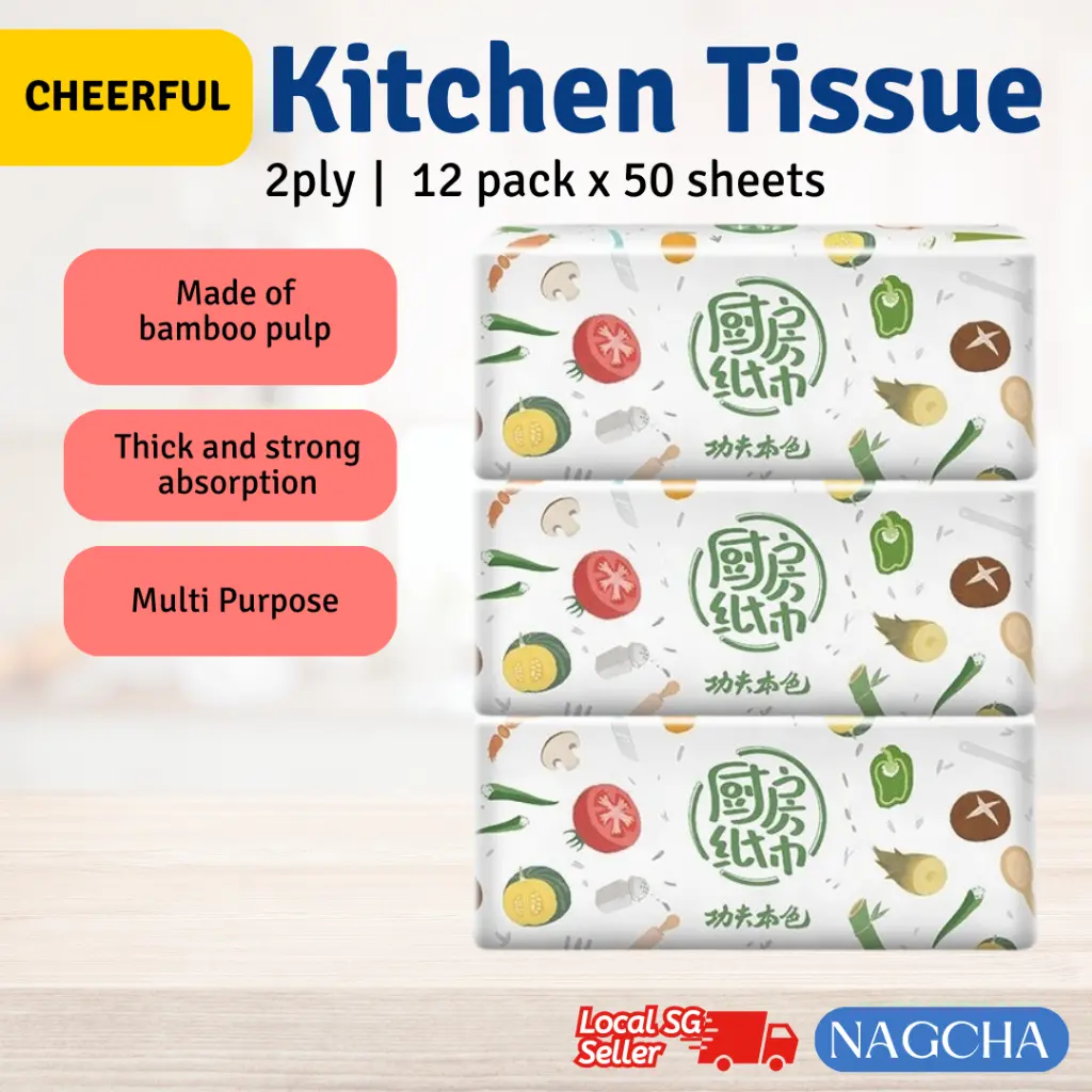 [BUNDLE of 10] Cheerful Thick Kitchen Tissue 2ply | 50pcs