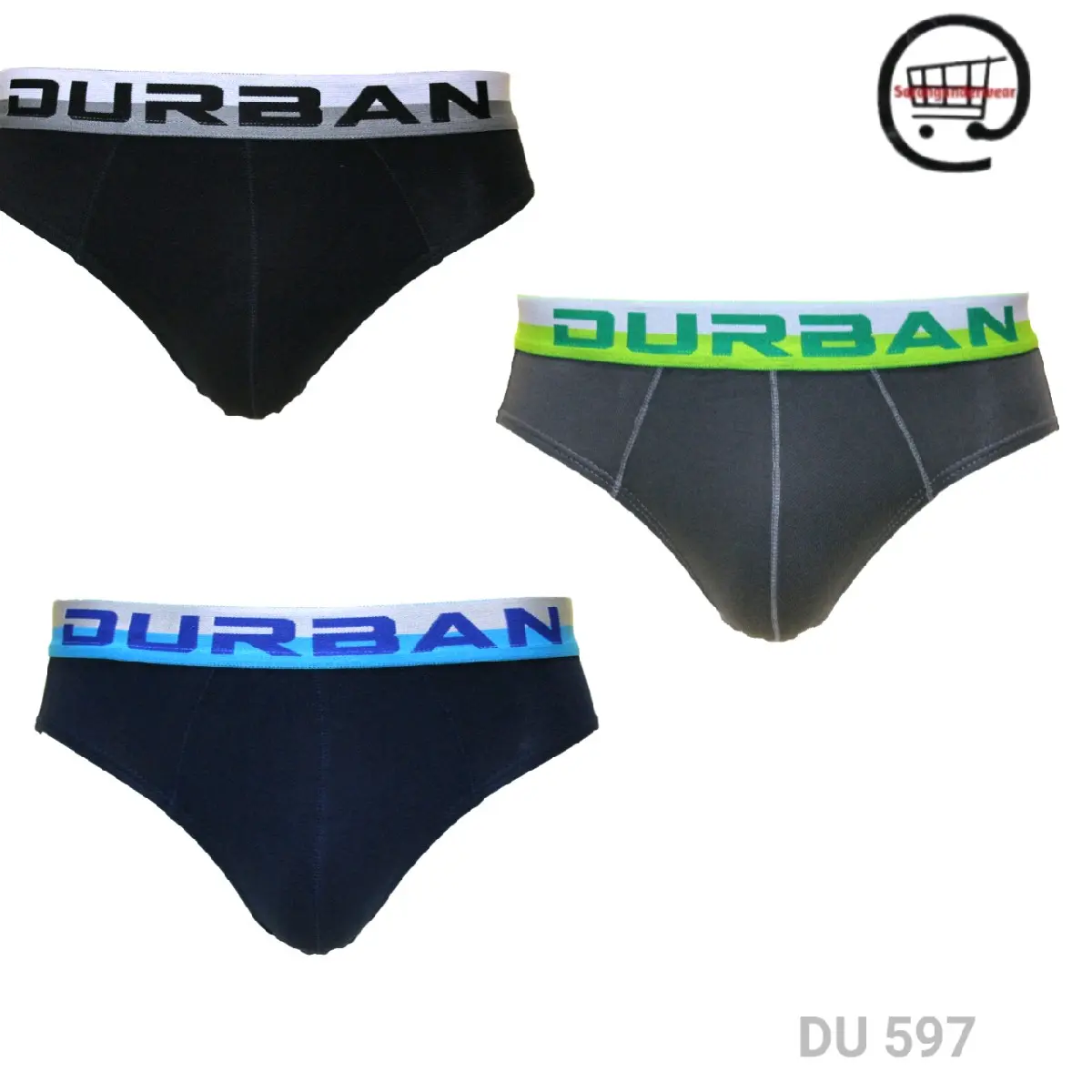 Celana dalam pria DURBAN 597 isi 3pcs katun Sport
