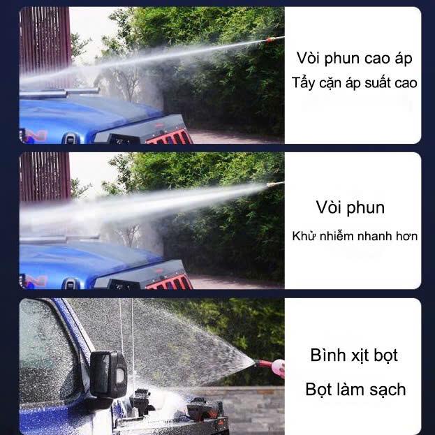 Máy Rửa Xe cầm tay -Máy xịt rửa sân vườn xịt rửa có tạo bọt tuyết 5