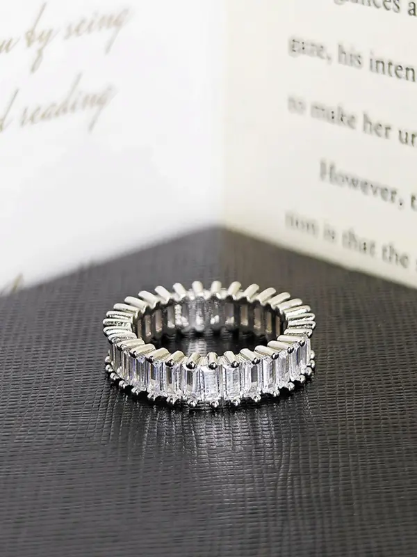 Elegant Rhinestone Decorated Ring, Fashion Accessories for Women & Girls, Trendy All-match & Exquisite Jewelry for Birthday Gift 5