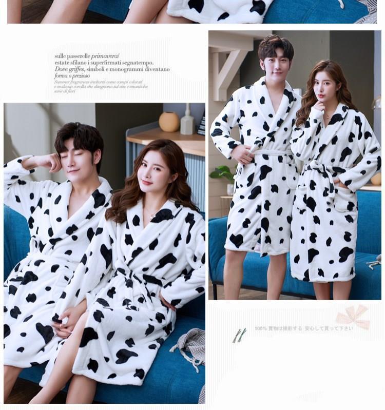 Product Introduction of Váy Ngủ vải nỉ, Phong Cách Cặp Đôi, Dành Cho Nam Và Nữ, Thích Hợp Cho Mùa Thu Và Mùa Đông, Ấm Áp Và Nhồi Bông, Áo Choàng Tắm Dài, Làm Bằng Lông Cừu San Hô, Trang Phục Đi Ngủ Ngọt Ngào Women Top 15