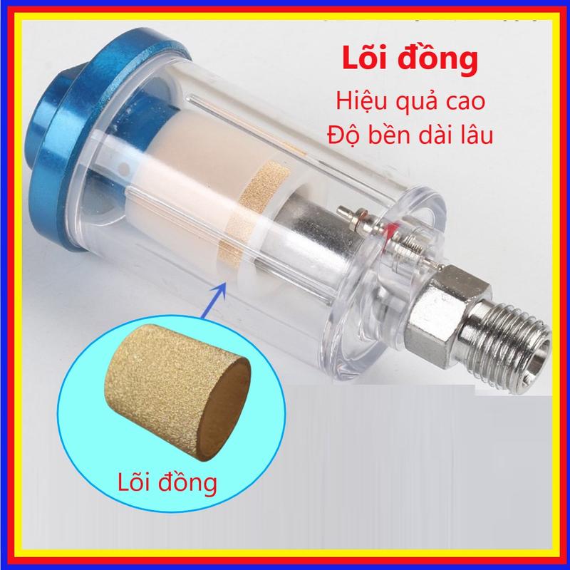 Bộ lọc tách hơi nước khí nén, phù hợp cho hệ thống phun sơn - không kèm van nối