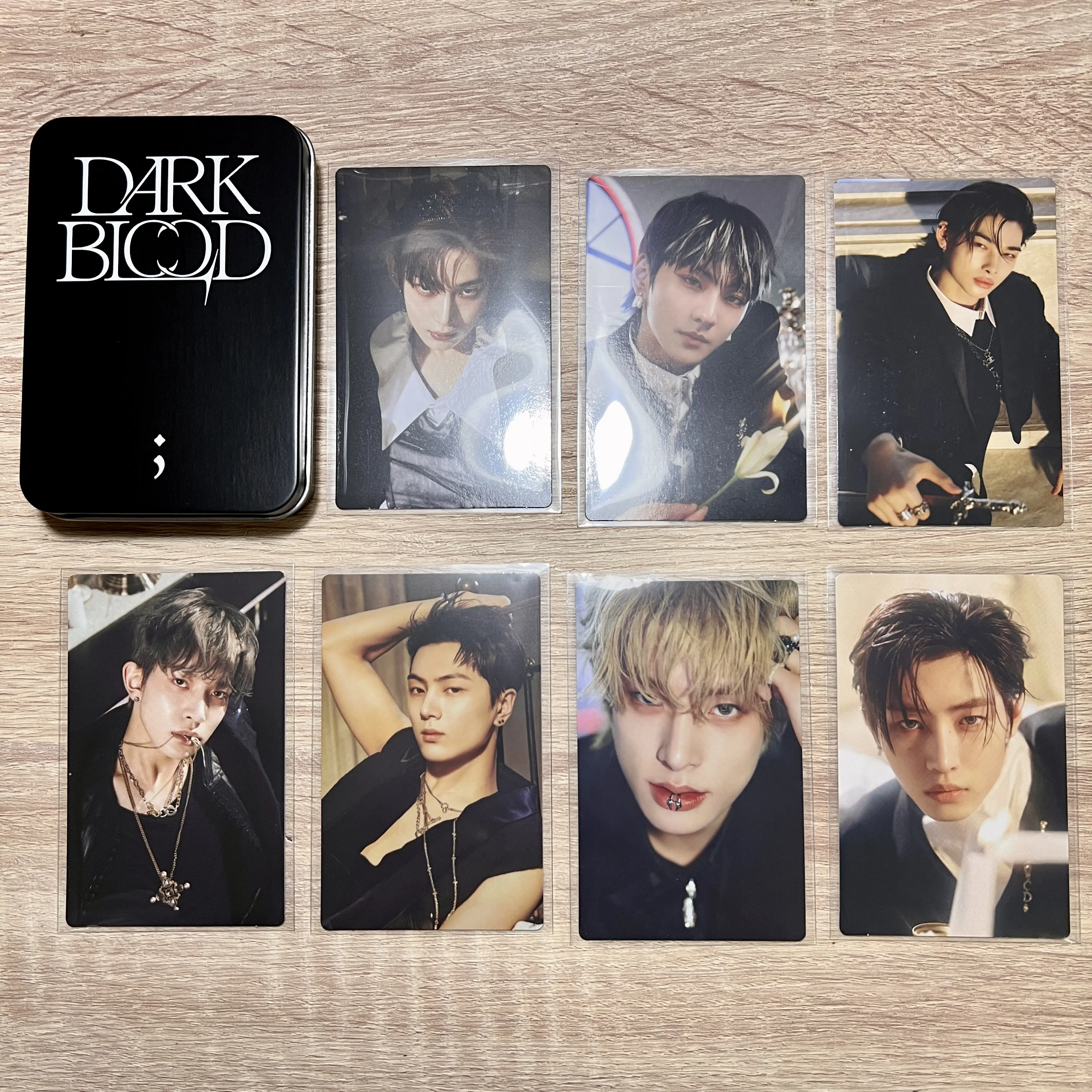 ENHYPEN DARK BLOOD Weverse Album and Tin Case Cards - Jungwon, Heeseung, Jay, Jake, Sunghoon, Sunoo, Ni-ki