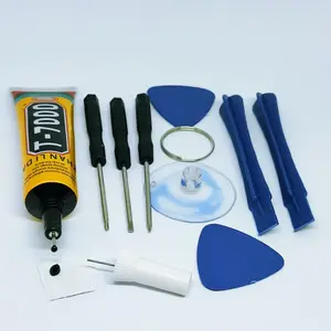 Obeng Hp Set 8 In 1 / Alat Perbaikan Ponsel 1 Set + Lem T7000 15mL