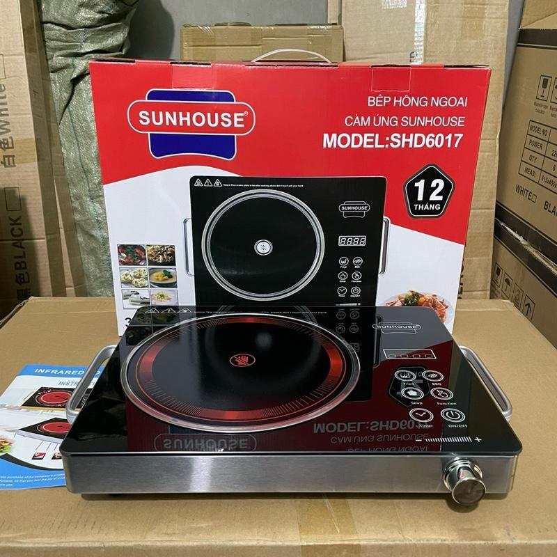 Bếp Hồng Ngoại Cảm Ứng SUNHOUSE SHD6017, Bếp Hồng Ngoại Đơn Sunhouse Công Suất Lớn 3500W - Bảo Hành 12 Tháng