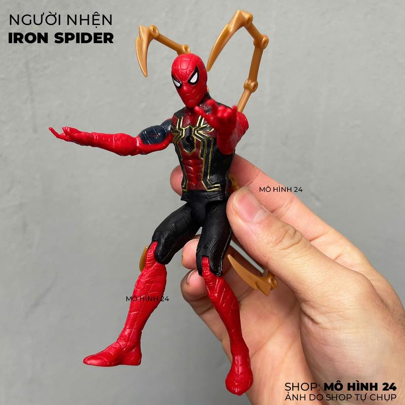 Đồ chơi Mô hình người nhện iron spider có khớp f3 trẻ em giá sỉ siêu rẻ marvel DC Spider man mô hình 24h spiderman siêu anh hùng c