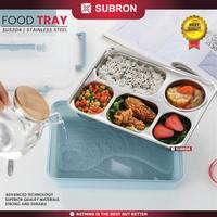 Gambar SUBRON SUS 304 Food Tray Lunch Box kotak bekal Catering 5 Sekat Wadah Mangkuk Sayur Dengan Sendok Garpu Stainless kotak bekal jepang Makan Plastik - LUNCH BOX PINK dari SUBRON KITCHENWARE Kab. Bandung 2 Tokopedia