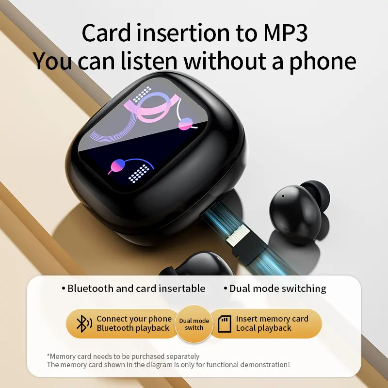 For JBL S11 MP3 Player with wireless headphones,Full In Touch Screen Earphone Noise Cancelling InEar ENC Mic Earbuds