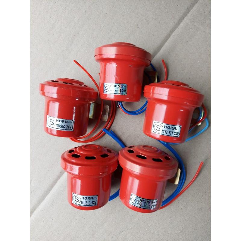 Còi xi nhan đỏ tít tít còi lùi nhạc cho ô tô xe máy điện 12v 24v