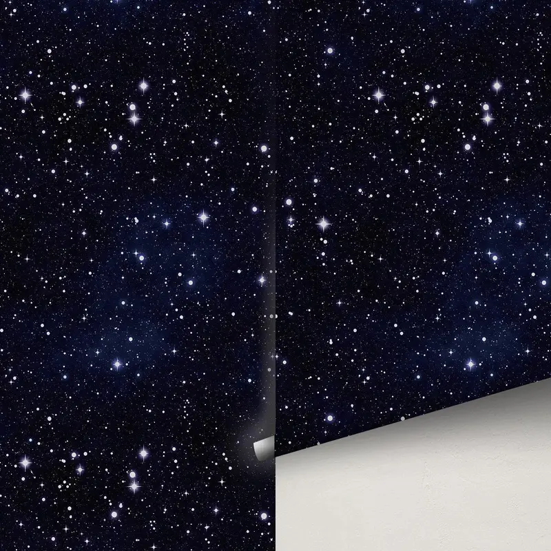 Starry Sky Pattern Wallpaper, 1 Count Self Adhesive Removable Waterproof Wallpaper, Decorative Wall Sticker for Home Living Room Bedroom 6