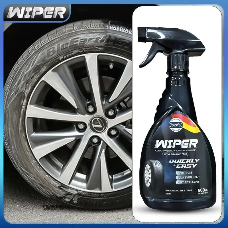Chai Xịt Làm Bóng Lốp Xe Ô Tô, Xe Máy, bóng vỏ xe - Xịt Bóng Lốp WIPER, chai xịt bóng lốp ô tô 3