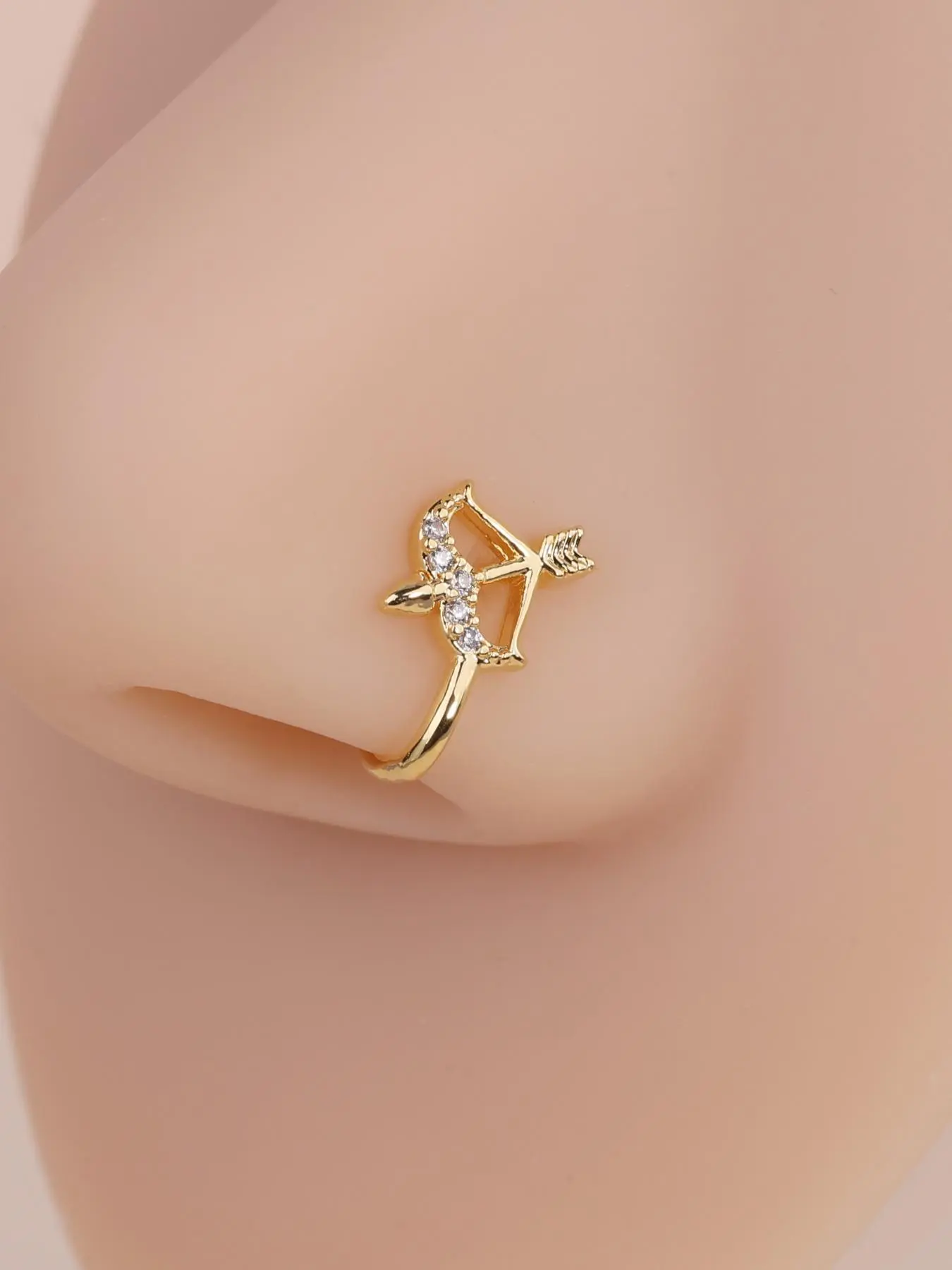 Women's Elegant Rhinestone Decorated Nose Ring,  Trendy Exquisite Nose Ring, Fashion Jewelry for Party, Daily Clothing Decor, Trendy All-match & Exquisite Jewelry for Birthday Gift