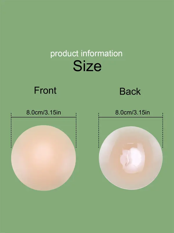 Women's Solid Color Silicone Nipple Cover, 1 Pair Soft Comfortable Breathable Nipple Cover For Daily Wear, Lingerie Accessories For All Seasons 7