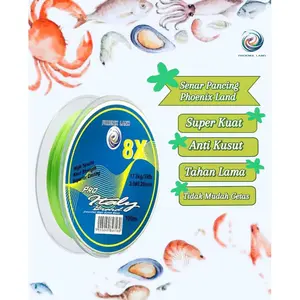 Phoenix Land Tali Pancing 8X 100m Senar Pancing Braided Super Kuat Max Power PE Superior Casting Anti Kusut Tahan Lama reel Ikan alat