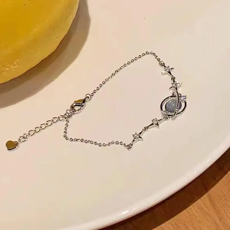 Vòng Tay Thiết Kế Hành Tinh Vũ Trụ, Phong Cách Ins, Phụ Kiện Ngôi Sao Đơn Giản 0