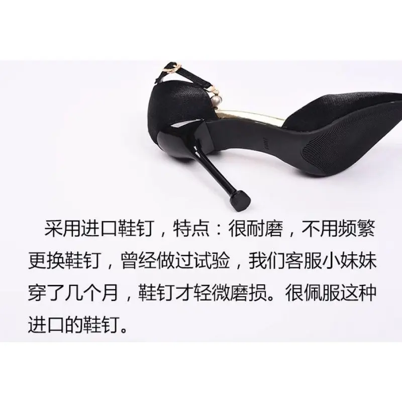Giày Cao gót, Dành Cho Nữ, Mũi Nhọn, Màu Đen, Gót Ly Rượu Gợi Cảm, Giày Cao Gót Nữ, Có Khóa, Giày Nữ, Hàng Mới Về 2024 Shoes 7