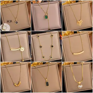 TERLARIS Kalung Titanium Wanita KALUNG FASHION Korean Style Anti Karat ANTI LUNTUR BAYAR DI TEMPAT