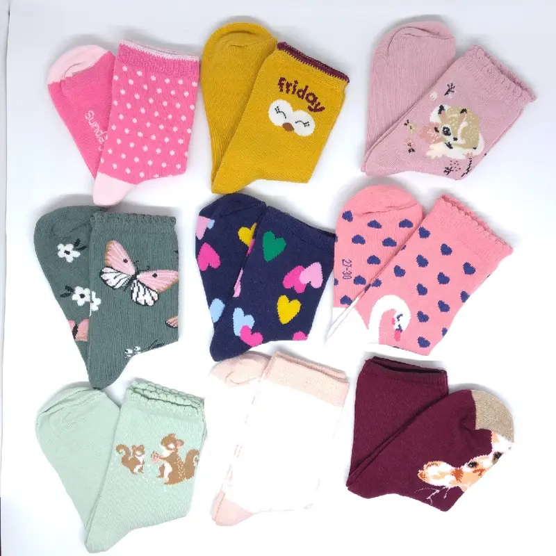 Paket 6 Pasang, Kaos Kaki Anak Panjang Motif Karakter Lucu Laki laki Perempuan Usia 3-7 Tahun TK PAUD, Bahan Katun Lembut 2