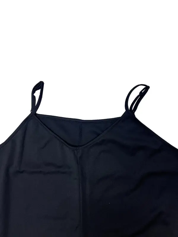 【Plus Size】 Solid Pocket Adjustable Strap Cami Overalls, Casual Sleeveless Overalls for Summer, Women's Plus Clothing for Daily Wear 5