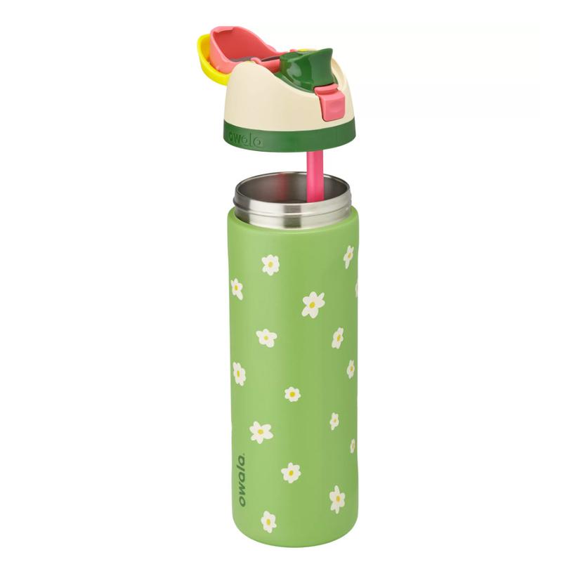 Product Introduction of Darling Daisy Owala FreeSip Insulated Stainless Steel Water Bottle with Straw for Sports and thermos cup outdoor sports water bottle new Owala double-layer vacuum thermos cup sports water bottle outdoor sports straw water cup Drinkware Flasks Portable 12