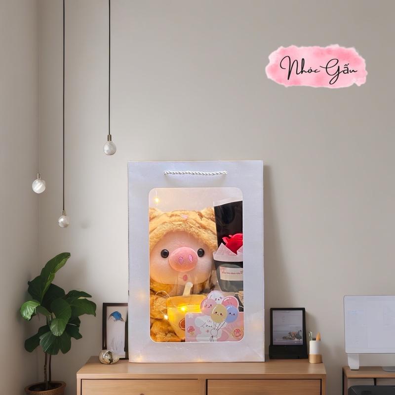 SET QUÀ TẶNG GẤU BÔNG HEO COSPLAY TẶNG SINH NHẬT NGƯỜI YÊU dành cho bạn gái Crush siêu dễ thương món quà NHỎ Ý NGHĨA!! Thú Bông Thú Nhồi Bông Đồ Chơi