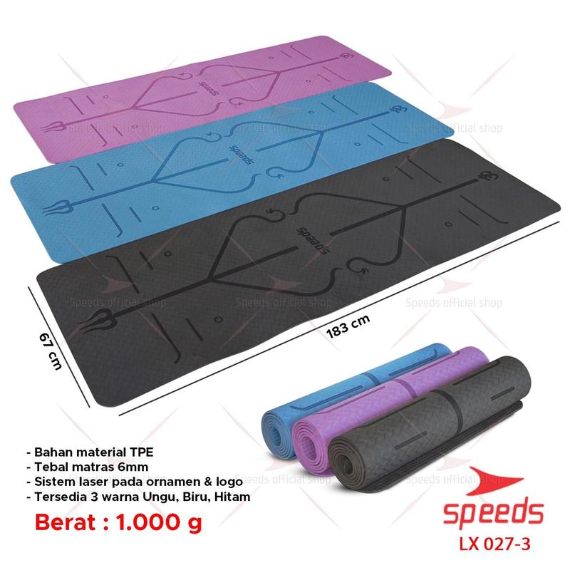 Product Introduction of SPEEDS SNI Matras Yoga Mat Tebal 6mm Senam Mat Alas Olahraga Karpet Yoga Berstandar 027-3 0