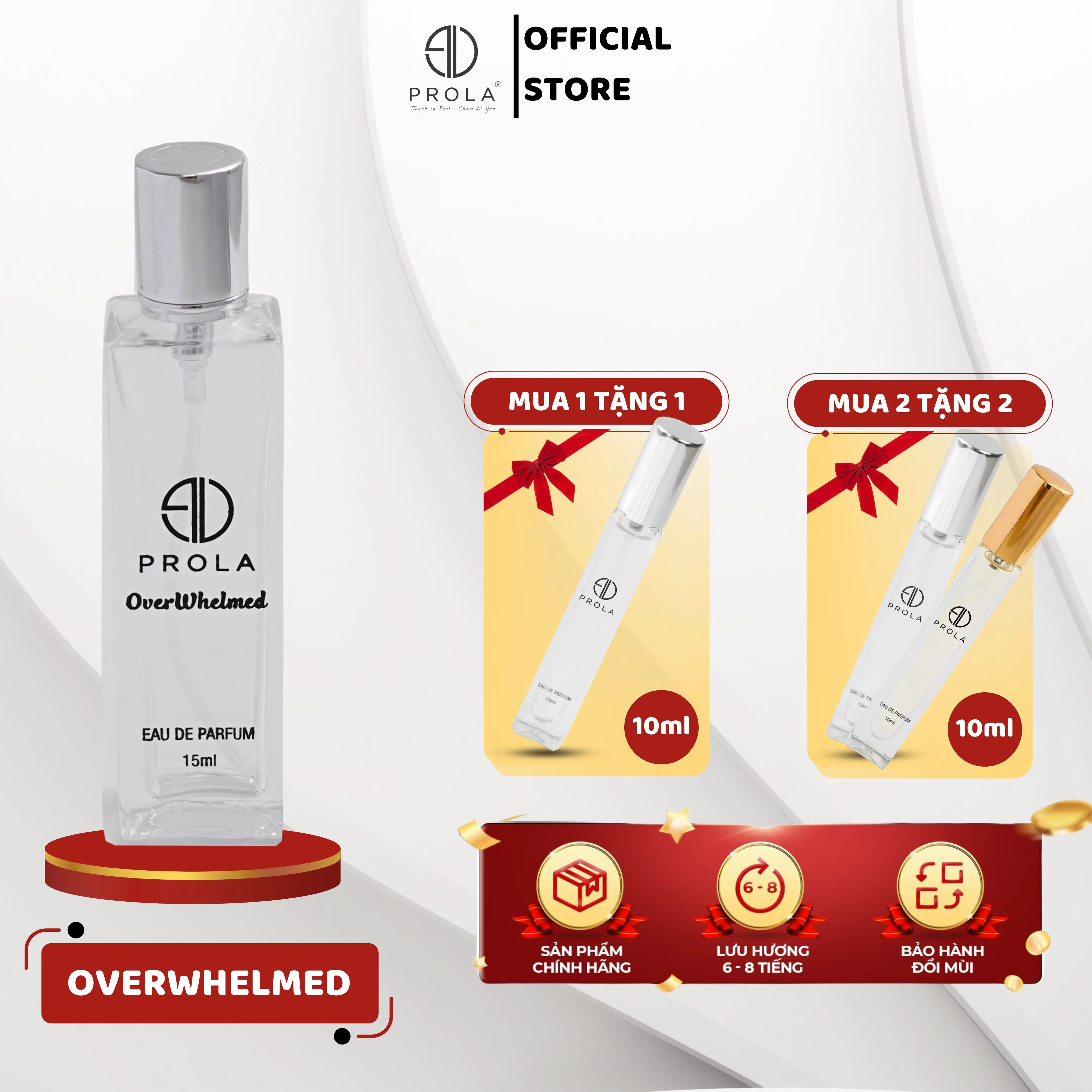 Nước Hoa Nữ PROLA OverWhelmed (PL08) 15ml - Dạng Xịt - Nữ Tính, Dịu Dàng, Thanh Lịch