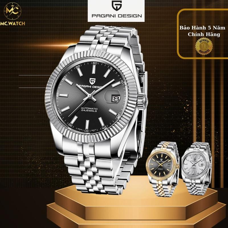 Đồng Hồ Nam PAGANI DESIGN Date Just ,Máy Cơ NH35A SK Nhật,Size 40mm, Mặt Kính Sapphire, Chống Nước 100M,( Watch Đeo Tay Nam)