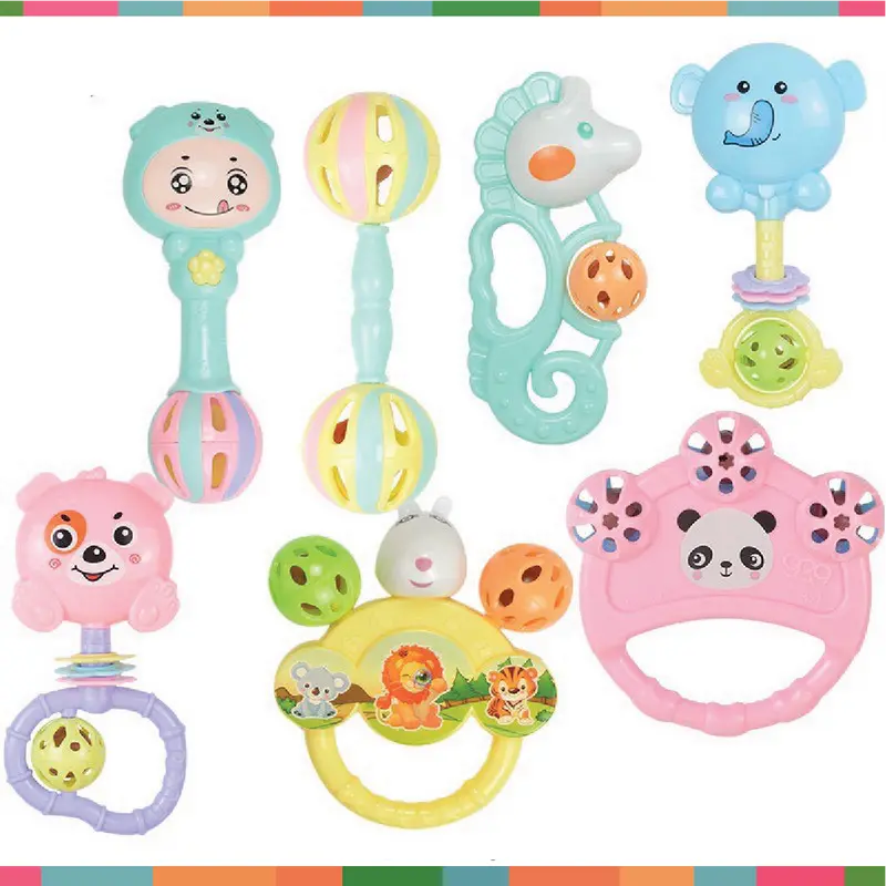 Đồ Chơi Xúc Sắc - Bộ 7 Món Đồ Chơi Xúc Xắc Đáng Yêu Cho Bé - Đa Hình Nhiều Màu Sắc 1