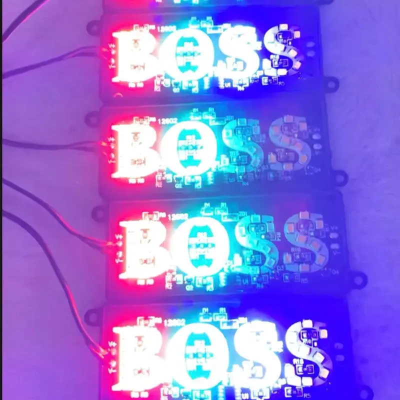 Led chữ BOSS trang trí nóc xe mặt ga lang điện 12 và 24 v riêng chống nước tốt 1