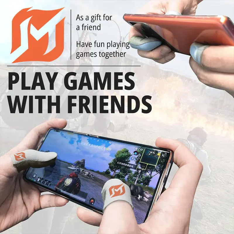 Bao ngón tay chơi game thể thao điện tử Hàng mới về Chống trượt và chống mồ hôi Thích hợp cho trò chơi di động màn hình cảm ứng Chất liệu sợi Bao ngón tay thoáng khí Mua hai đôi tặng một đôi 1