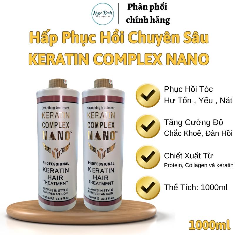 Kem Phục Hồi Chuyên Sâu KERATIN COMPLEX NANO 1000ml phục hồi hư tổn giúp tóc giúp tóc bóng đẹp
