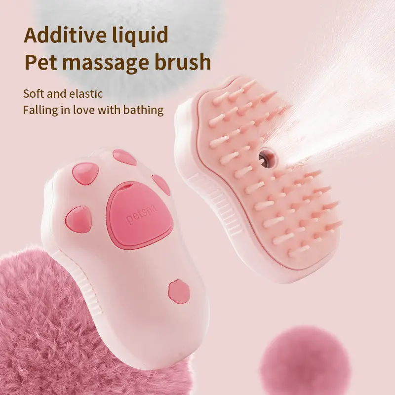 Cat Steam Brush 3In 1 Electric Spray Cat Hair BrushesFor Massage Pet Grooming Comb Dog Brush HairRemoval CombsDog Brush