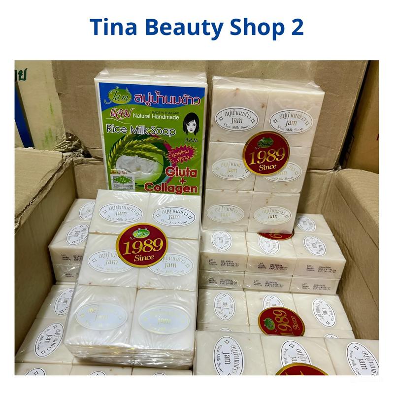 Lố Xà Bông Cám Gạo Sữa Jam Thái Lan Xà Phòng Tắm (65g x 12 cục)