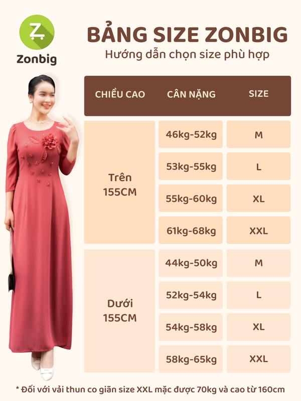 Đầm giả áo dài - Y1774 - Thương hiệu Zonbig 9