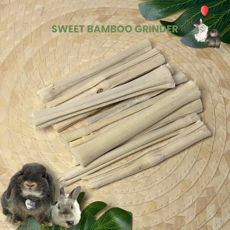 Natural Sweet Bamboo Grinder Chew Stick - Pengasah Gigi Kelinci Hamster Marmut Chincilla 1